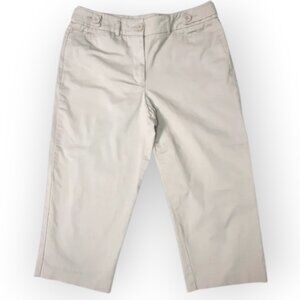 Sag Harbor Petite Capri Pants Women’s 8P Cotton Blend Stretch Casual Cropped